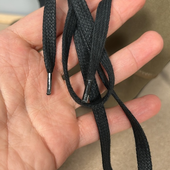 Giuseppe Zanotti Balmain Olive Green Canvas Lace Up Ankle Booties 37.5 Italian - Picture 14 of 16